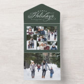 Happy Holiday Green Foto Collage einzigartig dreim All In One Einladung (Innen Boden)