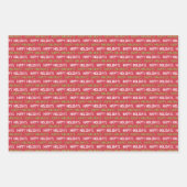 Happy Holiday heilig verlasst niedliche Rentierwei Geschenkpapier Set (Vorderseite 2)