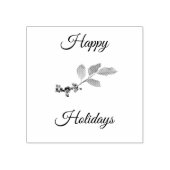 Happy Holiday Holly Beries Gummistempel (Prägung)