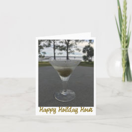 Happy Holiday Hour Folded Holiday Card Feiertagskarte
