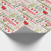Happy Holiday Individuelle Name Farbenfrohe Weihna Geschenkpapier (Ecke)