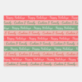 Happy Holiday Inginger Cookies & Family Geschenkpapier Set (Vorderseite 3)