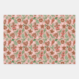 Happy Holiday Inginger Cookies & Family Geschenkpapier Set