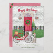 Happy Holiday Irish Wolfhound Bicycle Red Door (Vorne/Hinten)