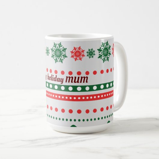 Happy Holiday Kaffeetasse (VorderseiteRechts)