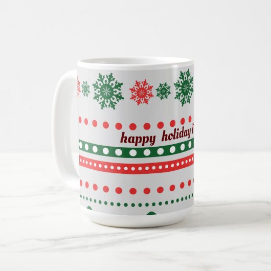 Happy Holiday Kaffeetasse (Vorderseite Links)