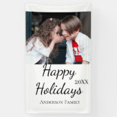 Happy Holiday Kinder Foto Moderne Geschenke Text Banner (Vertikal)