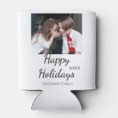 Happy Holiday Kinder Foto Moderne Geschenke Text Dosenkühler (Rückseite)