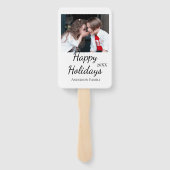 Happy Holiday Kinder Foto Moderne Geschenke Text Fächer (Rückseite)