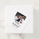 Happy Holiday Kinder Foto Moderne Geschenke Text Geschenkanhänger (Beispiel)
