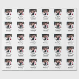 Happy Holiday Kinder Foto Moderne Geschenke Text Geschenkpapier