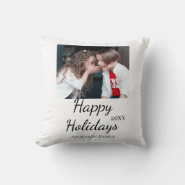 Happy Holiday Kinder Foto Moderne Geschenke Text Kissen