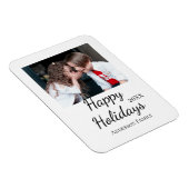 Happy Holiday Kinder Foto Moderne Geschenke Text Magnet (Rechte Seite)