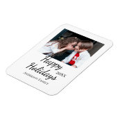 Happy Holiday Kinder Foto Moderne Geschenke Text Magnet (Linke Seite)