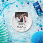 Happy Holiday Kinder Foto Moderne Geschenke Text Pappteller (Party)