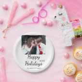 Happy Holiday Kinder Foto Moderne Geschenke Text Pappteller (Party)