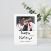 Happy Holiday Kinder Foto Moderne Geschenke Text Postkarte (Stehend Vorderseite)