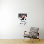 Happy Holiday Kinder Foto Moderne Geschenke Text Wandteppich (Beispiel)
