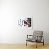 Happy Holiday Kinder Foto Moderne Geschenke Text Wandteppich (Beispiel (Horizontal))