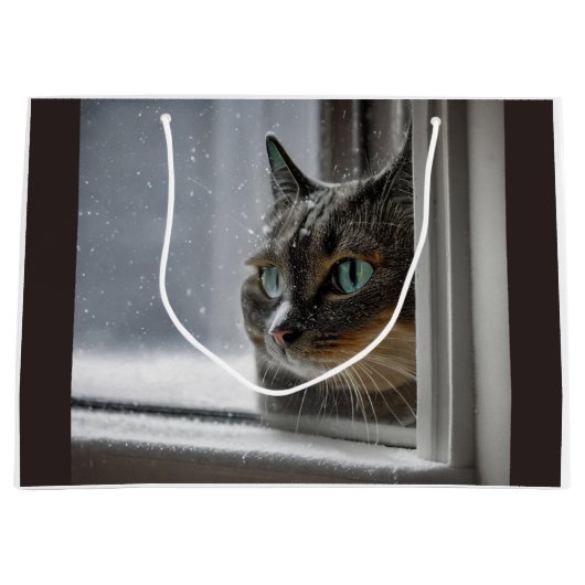 Happy Holiday Kitty Cat Große Geschenktüte (Vorderseite)