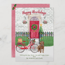 Happy Holiday Labradoodle Bicycle Red Door