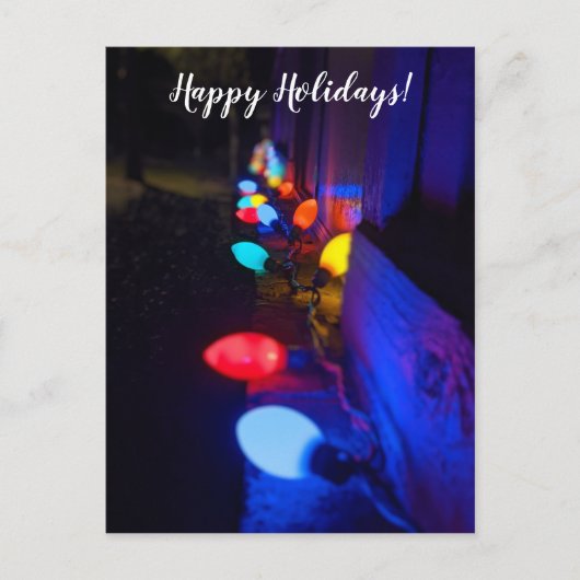 Happy Holiday Lights Postkarte (Vorderseite)