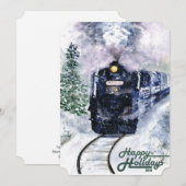 Happy Holiday Northern Express Card Feiertagskarte (Vorne/Hinten)