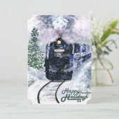 Happy Holiday Northern Express Card Feiertagskarte (Stehend Vorderseite)