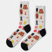 Happy Holiday Nutcrackers Festliches Weihnachtsges Socken (Linkes Detail)