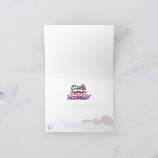 Happy Holiday Panda Einladung (Innenseite)