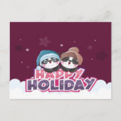 Happy Holiday Panda Postkarte (Vorderseite)