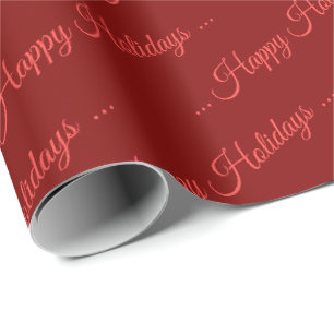 Happy Holiday Paper Geschenkwrap in Barn Reds Geschenkpapier