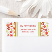 Happy Holiday Polka Dot Red Green Address Labels (Insitu)
