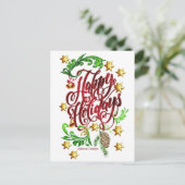 Happy Holiday Postcard Feiertagspostkarte (Stehend Vorderseite)