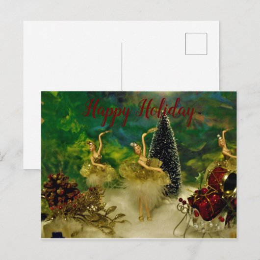 Happy Holiday Postkarte (Vorne/Hinten)