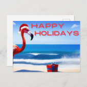 Happy Holiday Postkarte (Vorne/Hinten)