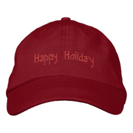 Happy Holiday Red Basic anpassbar Bestickte Baseballkappe