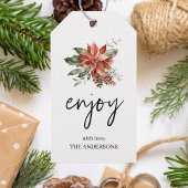 Happy Holiday Red Poinsett| Weihnachtsgeschenke Ta Geschenkanhänger