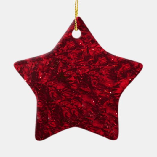 Happy Holiday Red Star Ornament (Vorne)
