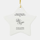 Happy Holiday Red Star Ornament (Hinten)