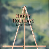 Happy Holiday Rote Liebe hinzufügen Namen Familien Acrylschild (Neutral)