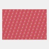 Happy Holiday Schneeflocken niedliche Rentiere Wei Geschenkpapier Set (Vorderseite 3)