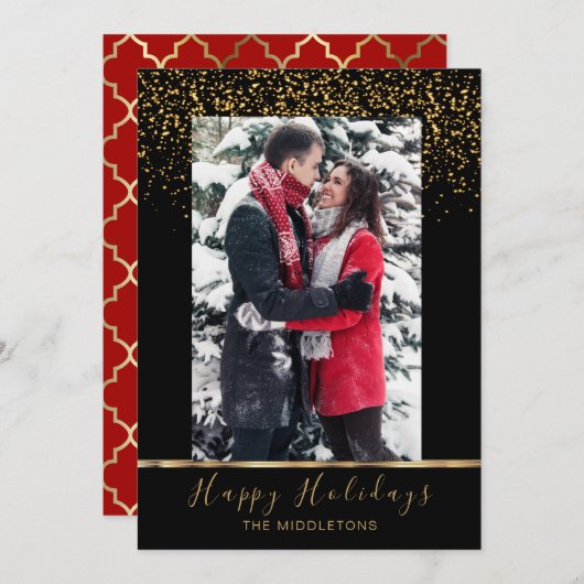 Happy Holiday Season Feiertagskarte (Vorne/Hinten)