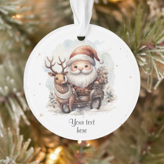 Happy Holiday Season individuell gestaltbare Weihn Ornament (Baum)