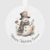 Happy Holiday Season individuell gestaltbare Weihn Ornament (Rückseite)