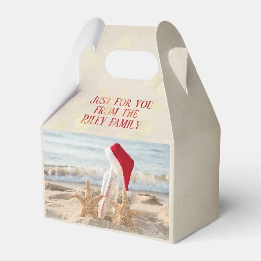 Happy Holiday Seestern am Strand Geschenkschachtel (Vorderseite)