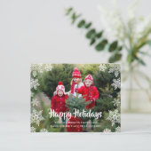 Happy Holiday Snowflake Weihnachten Postkarte (Stehend Vorderseite)