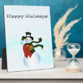 Happy Holiday Snowman Fotoplatte (Seite)