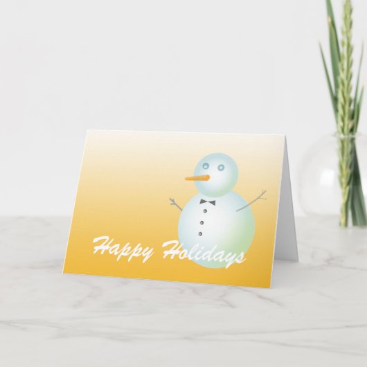 Happy holiday snowman greeting cards feiertagskarte (Vorderseite)