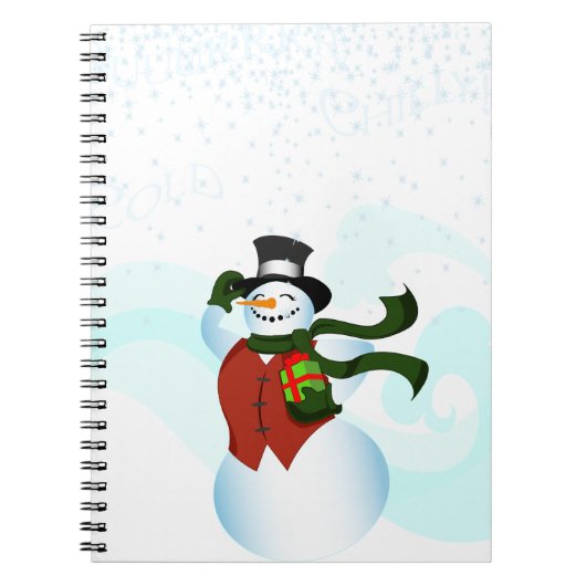 Happy Holiday Snowman Notizblock (Vorderseite)